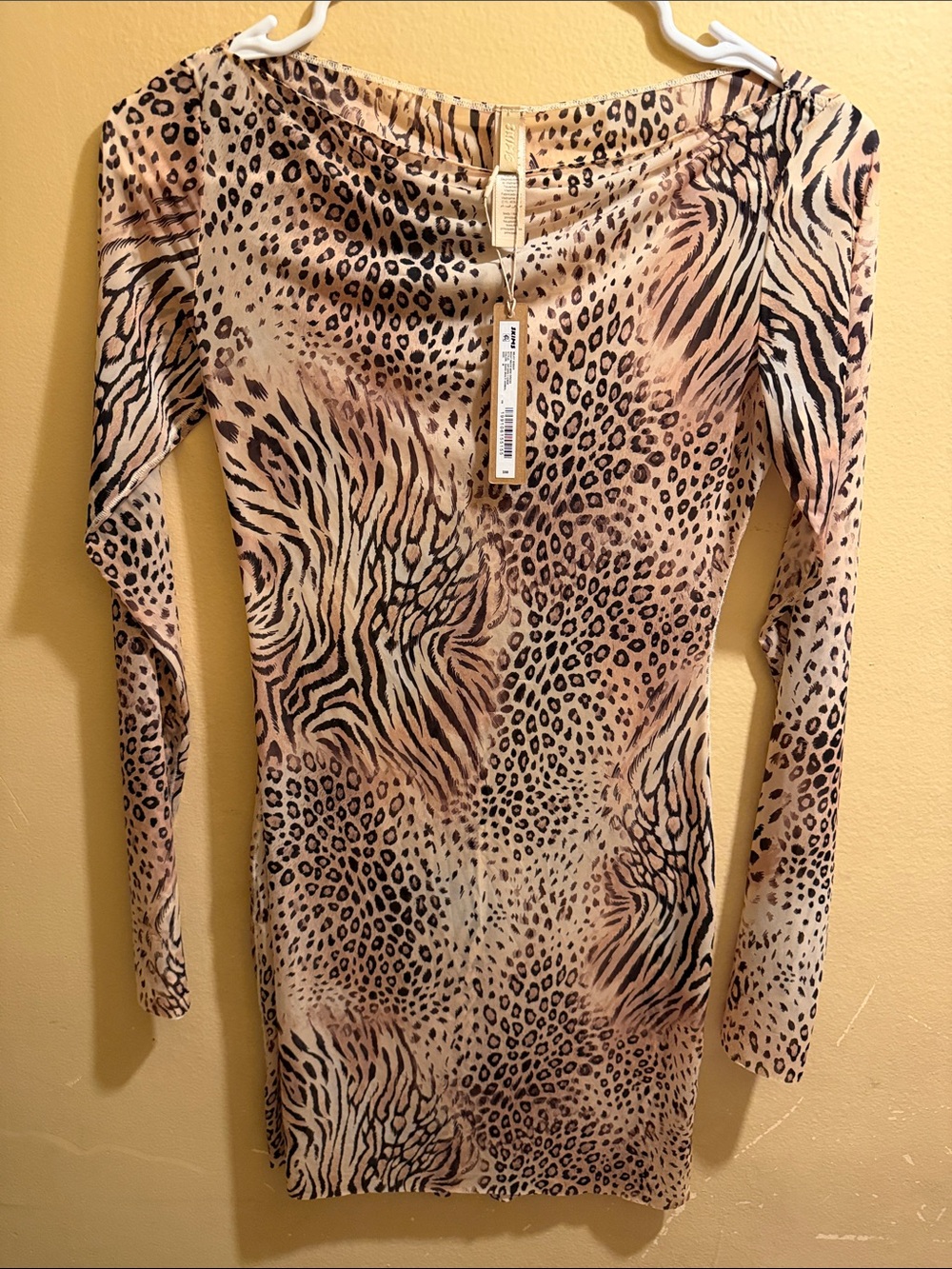 SKIMS milk sheer boat neck mini dress